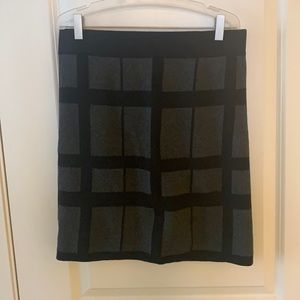 Loft cotton black and gray skirt